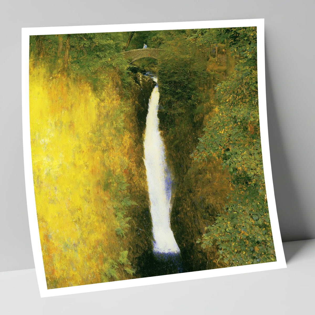 Aira Force Waterfall Sunlit Gorge lake district waterfall art print