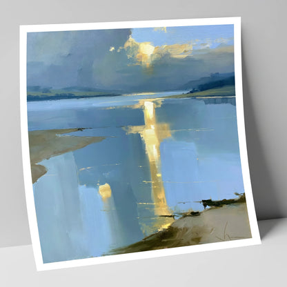 Sunset Breaking Over the Lake lake district lake art print