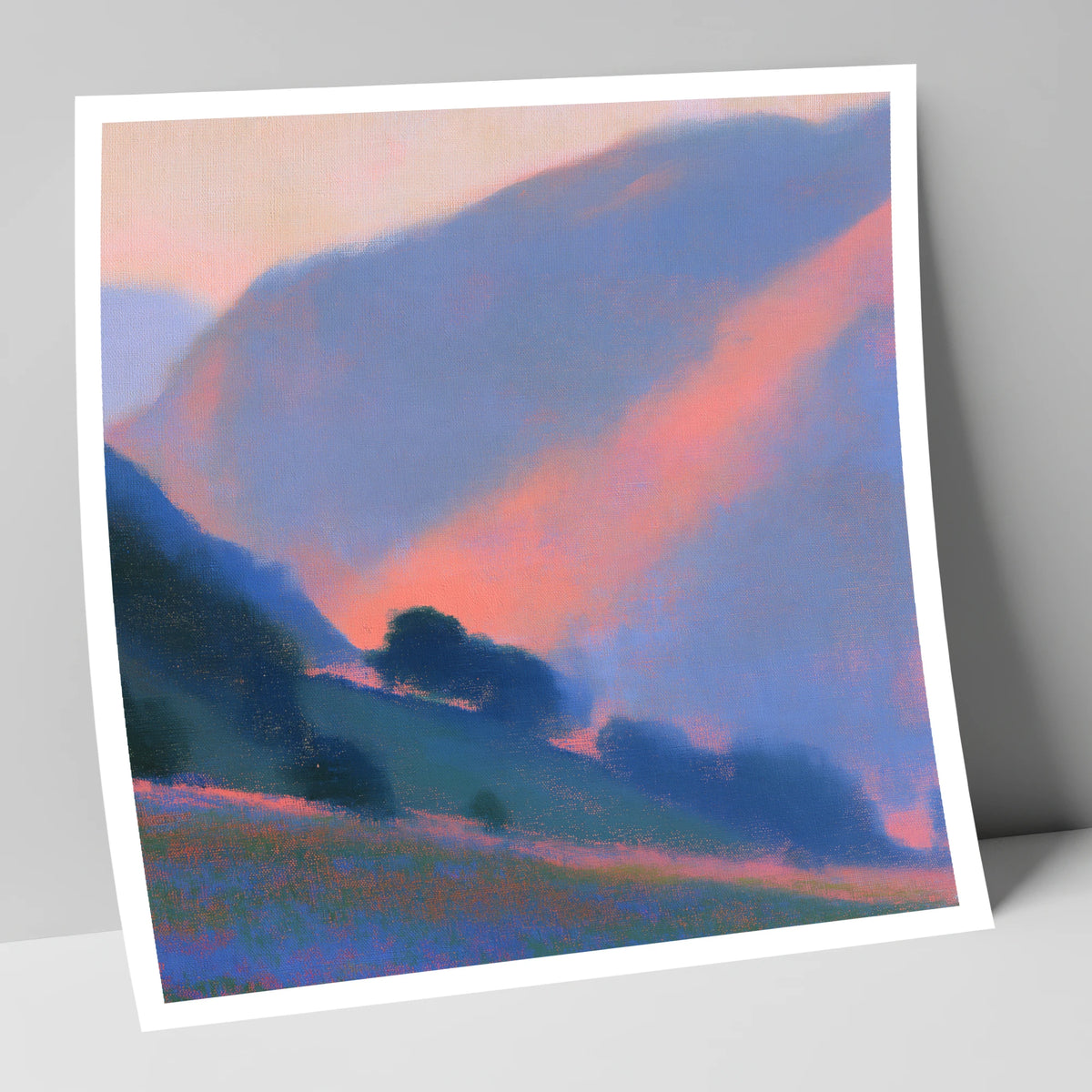 Rose Light Between the Fells lake district valley art print