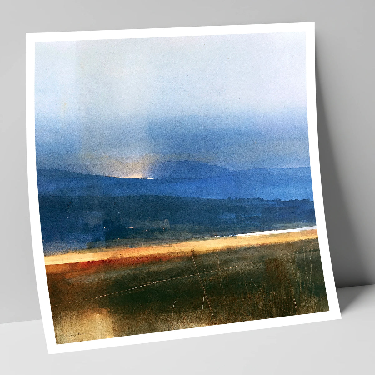 Evening Sun on Indigo Fells lake district sky art print