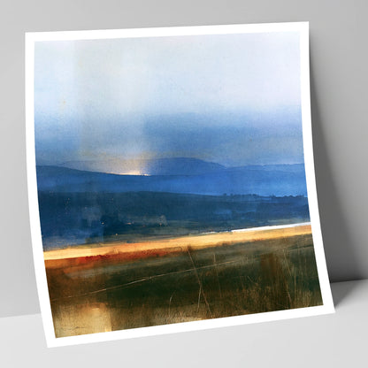 Evening Sun on Indigo Fells lake district sky art print