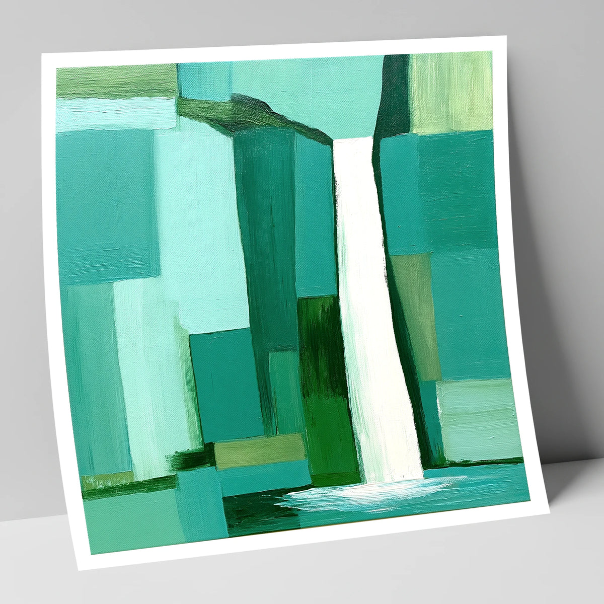 Scale Force Waterfall In Teal lake district waterfall art print