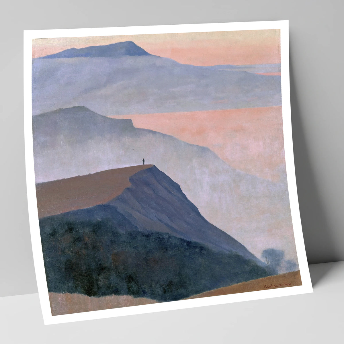 Misty Mountain Ridge at Dusk lake district fell art print