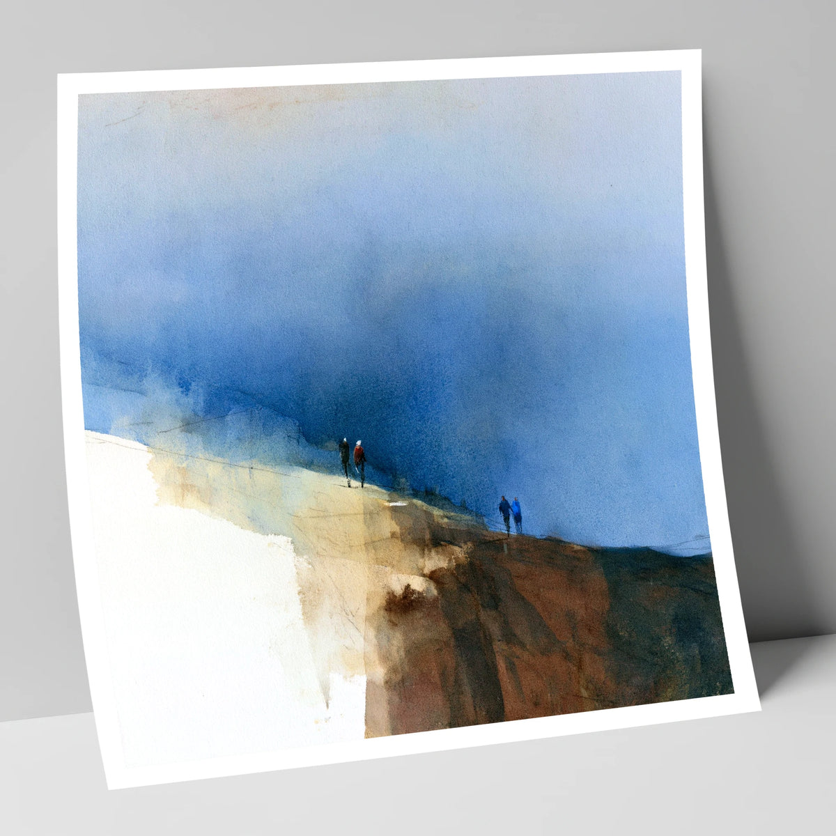 Fell Walkers Beneath Indigo Skies lake district walking art print