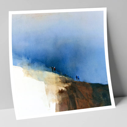 Fell Walkers Beneath Indigo Skies lake district walking art print