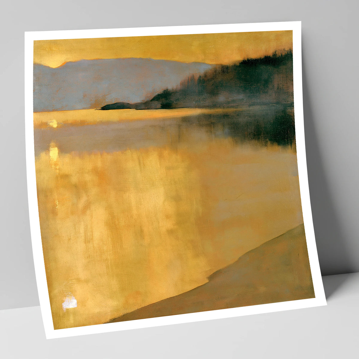 Golden Sunrise on the Lake lake district lake art print