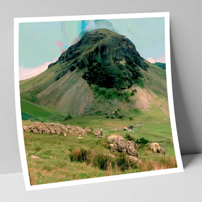 Great Gable Vibrant Summit lake district fell art print