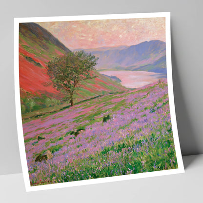Lavender Fells Above Crummock Water lake district lake art print