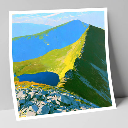 Vibrant Ridges above the Tarn lake district fell art print