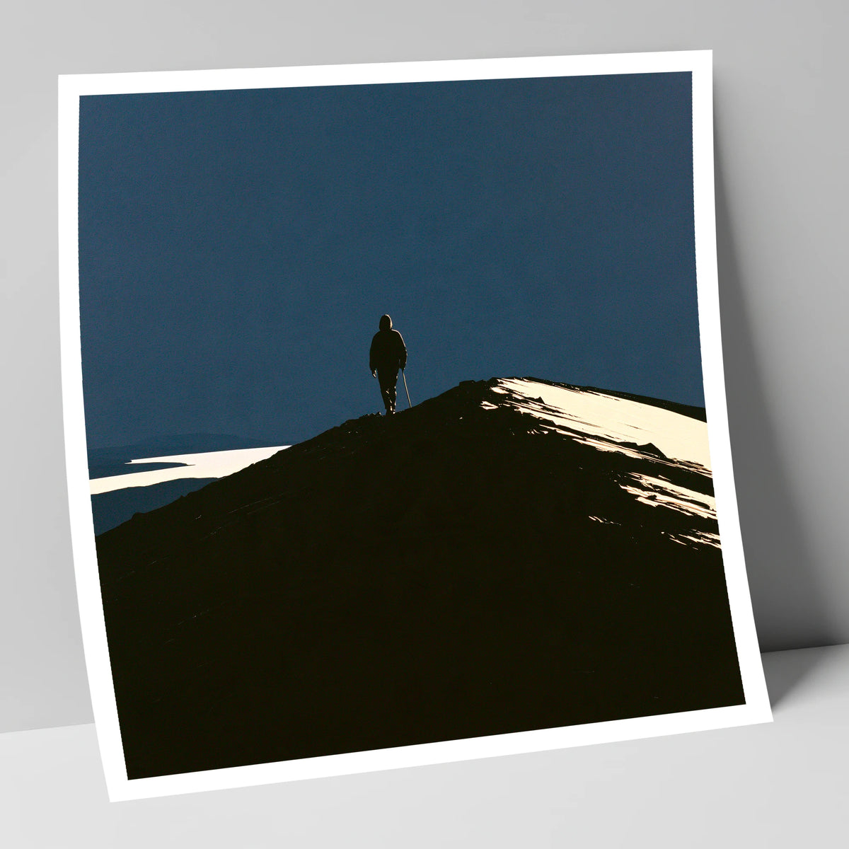 Twilight Silhouette on Skiddaw Ridge lake district fell art print