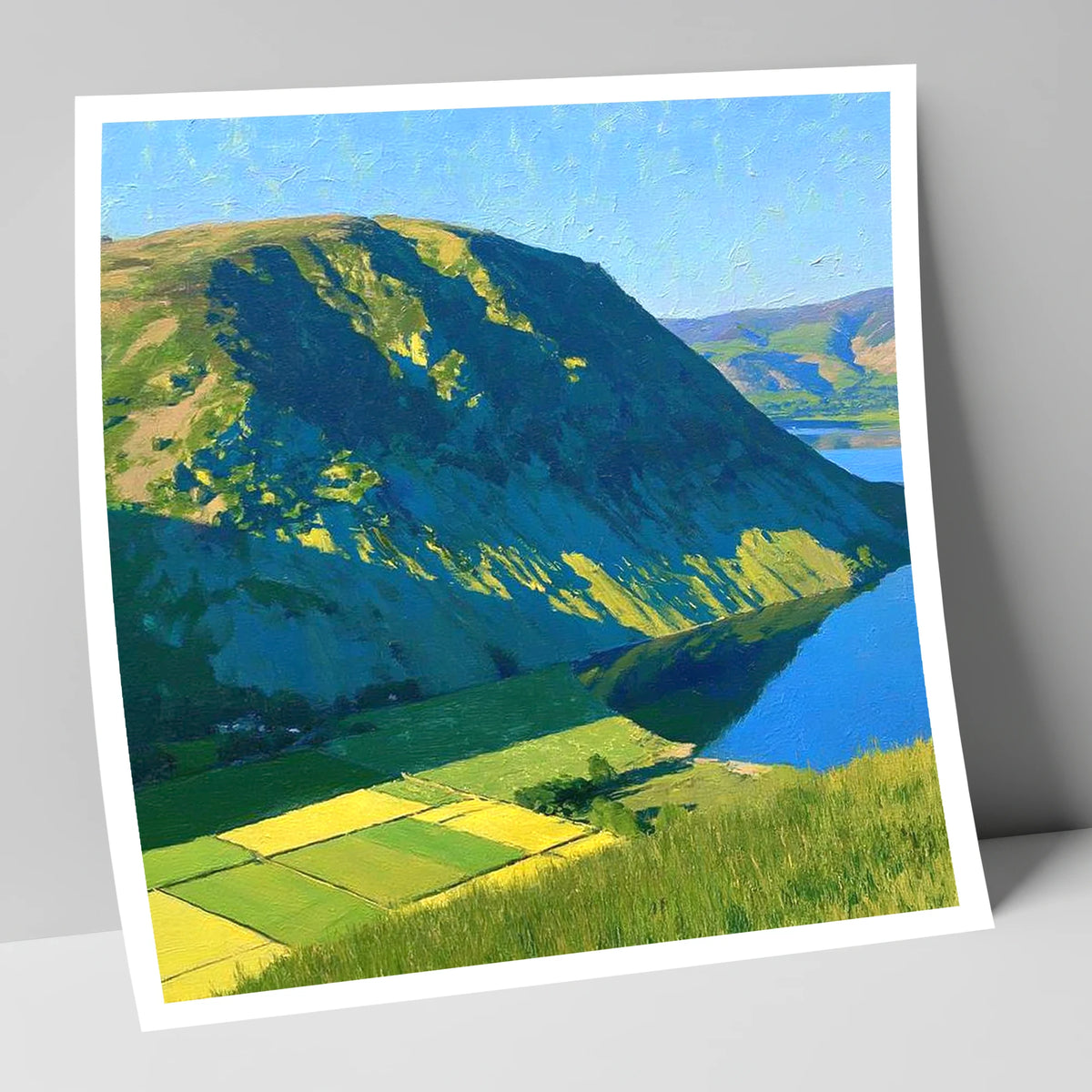 Vibrant Sunlight On Hallin Fell lake district fell art print