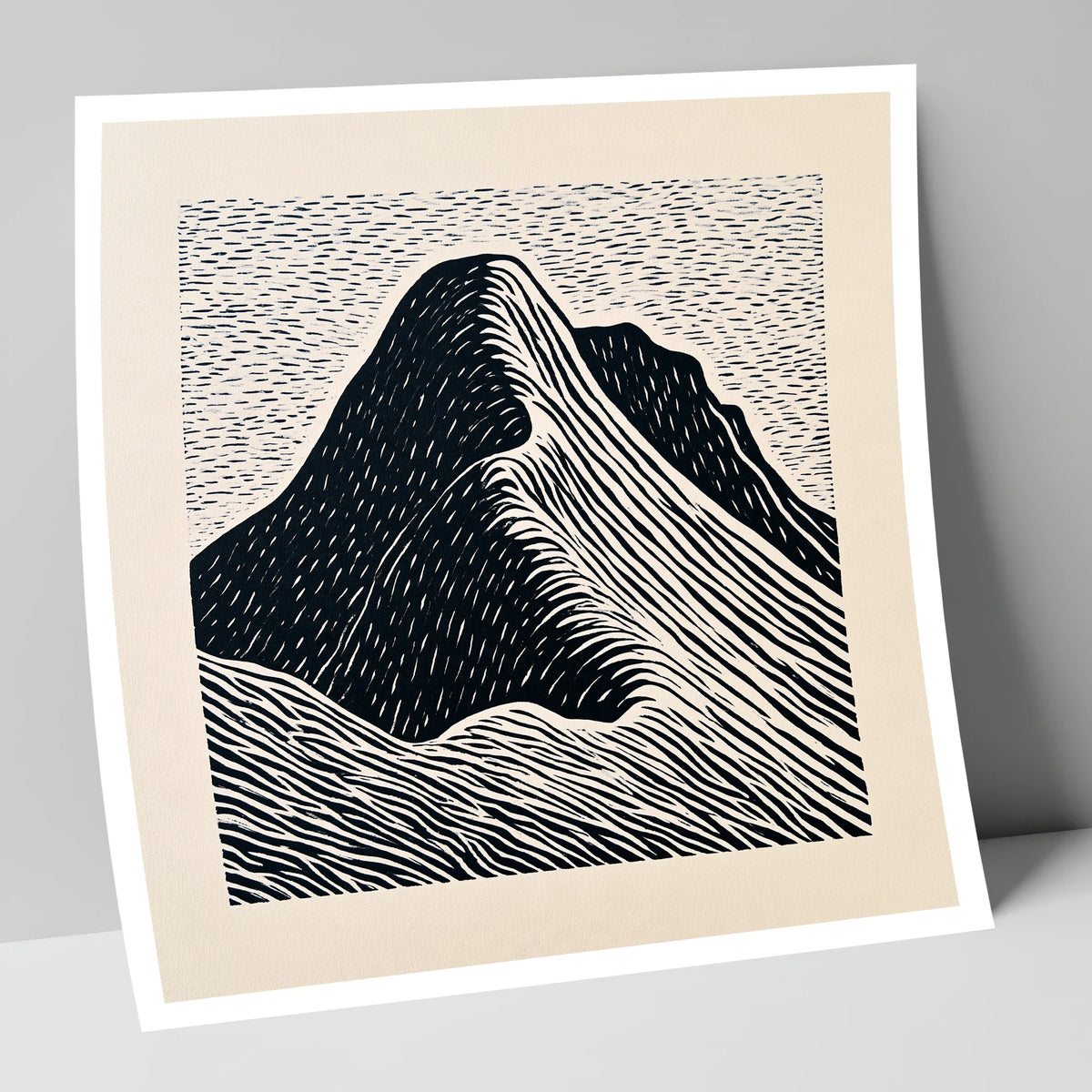 Great Gable Graphic Contours lake district fell art print