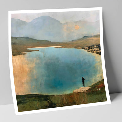 Golden Sun Over Innominate Tarn lake district fell art print