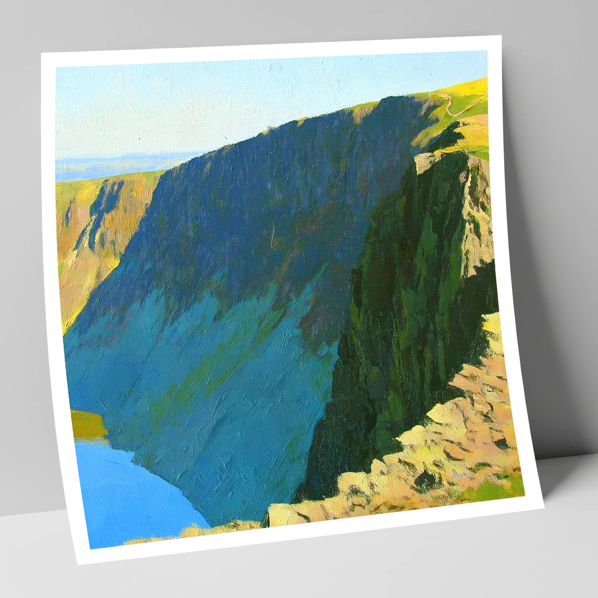 Scoat Fell Crags Vibrant Shadows lake district fell art print
