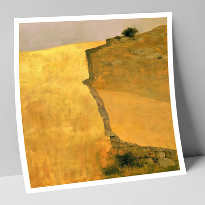Golden Valley Drystone Wall lake district valley art print