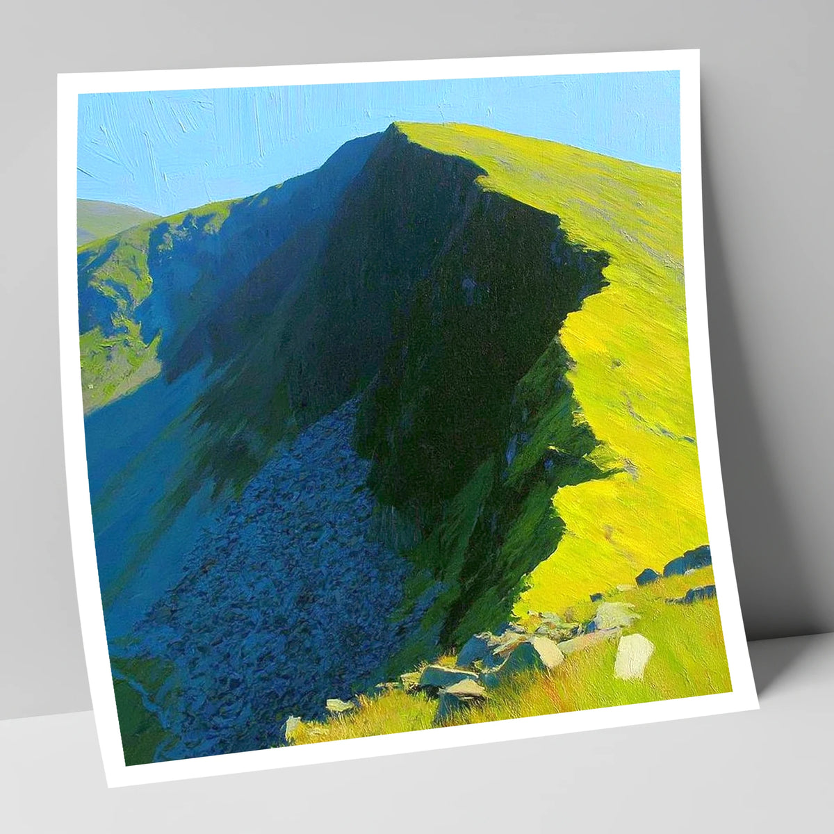 Radiant Light on Dollywaggon Pike lake district fell art print