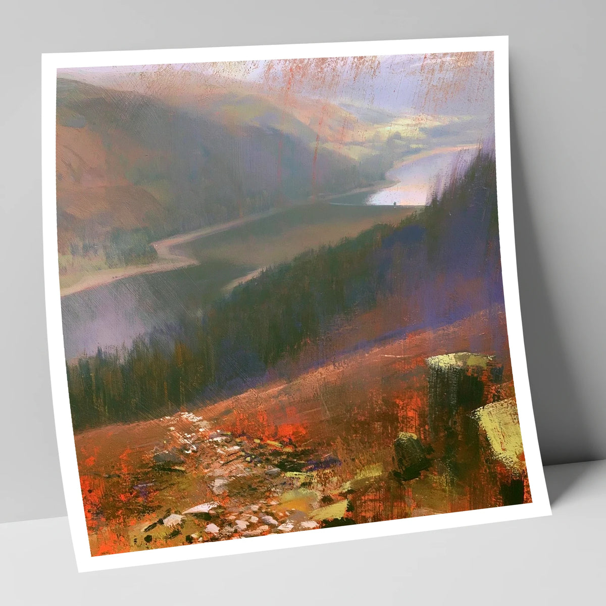 Brooding Thirlmere From Helvellyn Path lake district lake art print