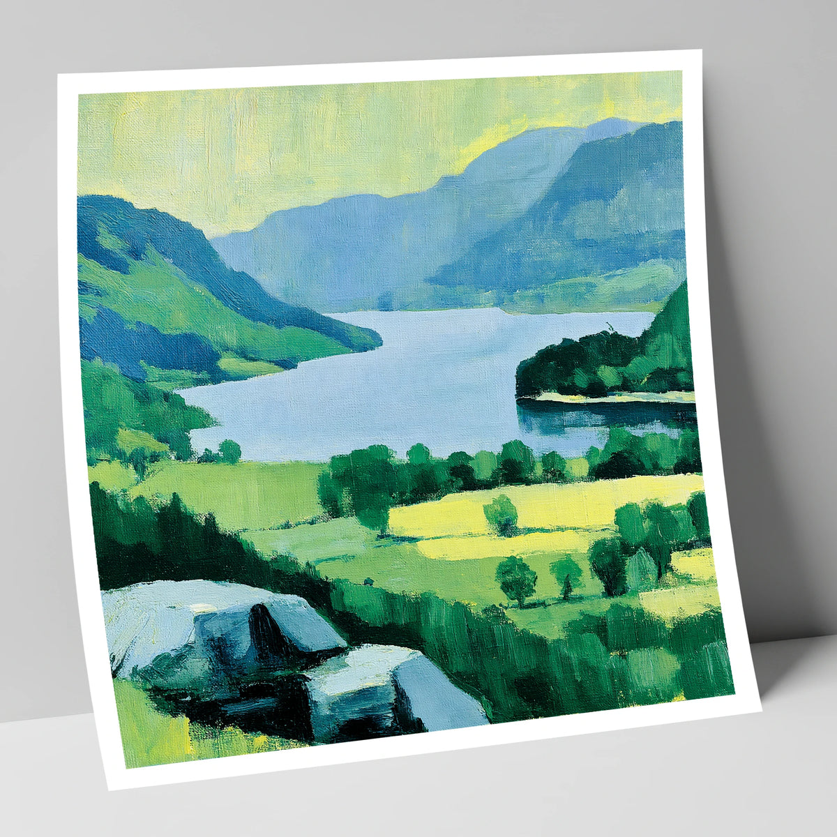 Gowbarrow Crag Over Ullswater lake district lake art print