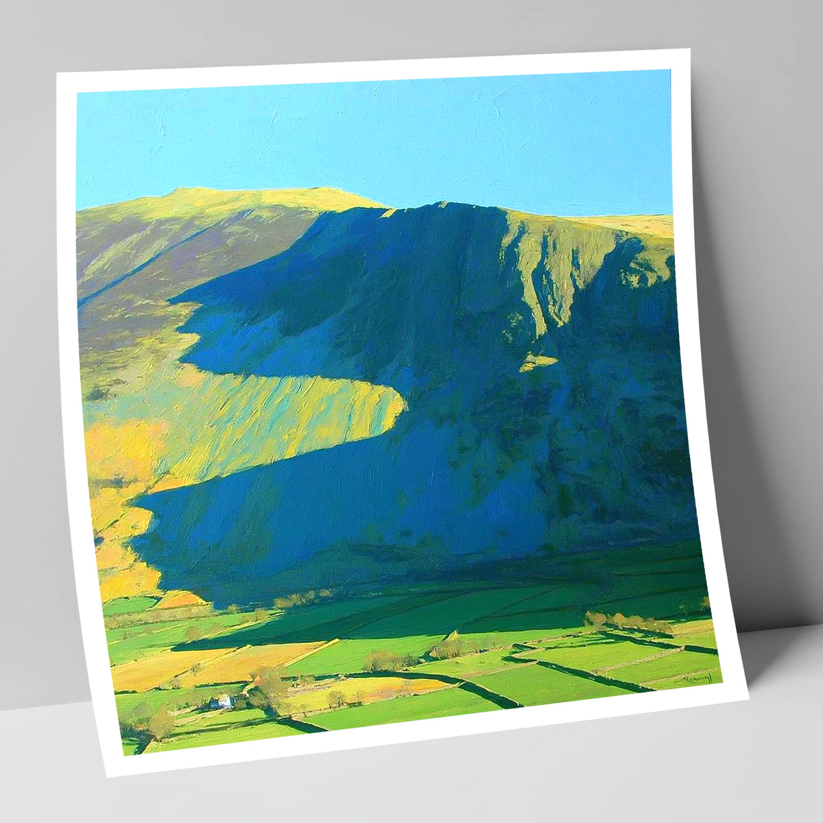 Clough Head in Bold Shadows lake district fell art print