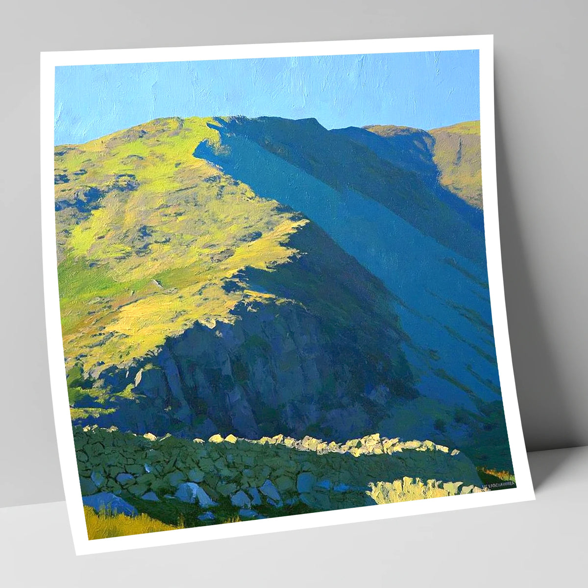 Mardale Ill Bell Sunlit Ridge lake district fell art print