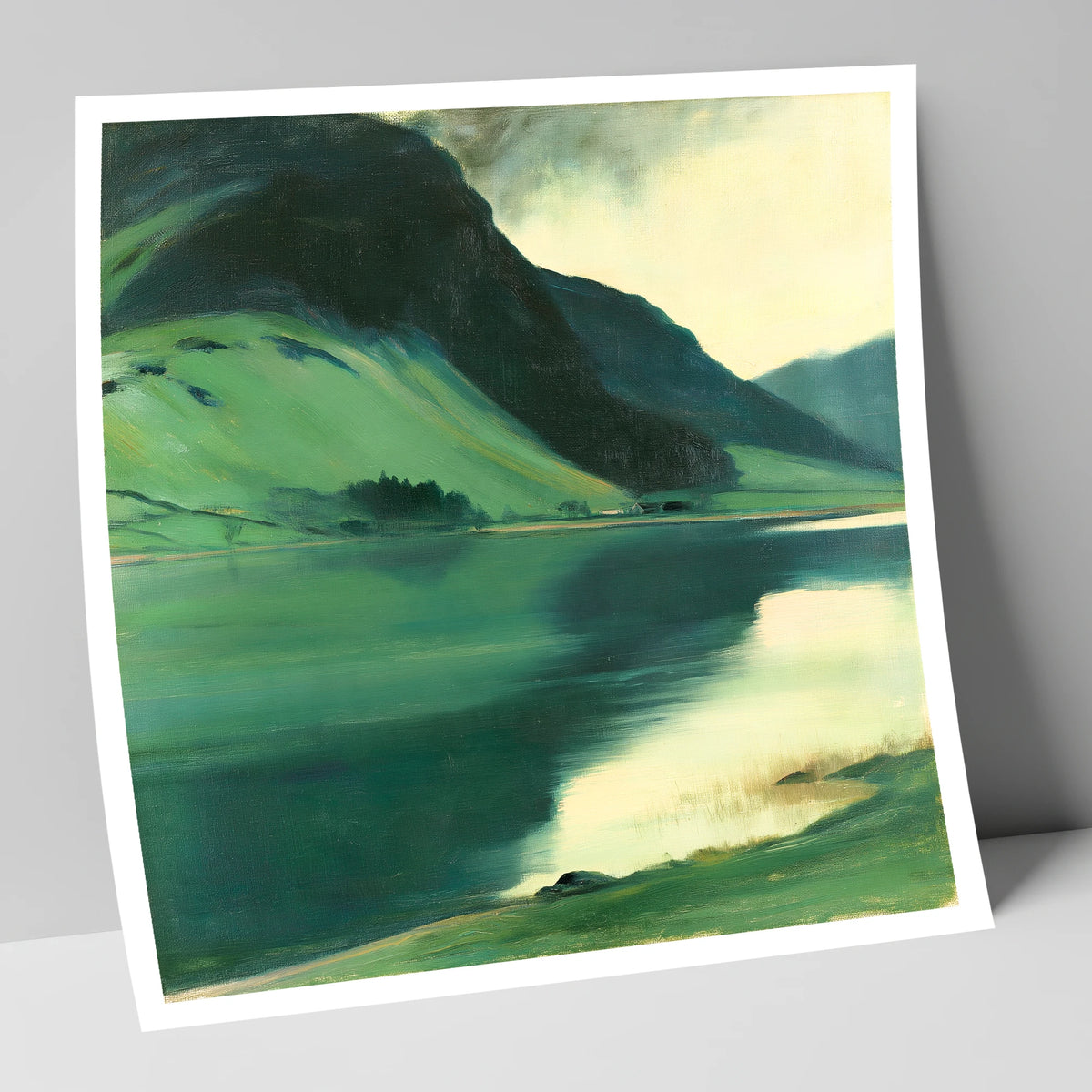 Emerald Fells Over the Lake lake district lake art print