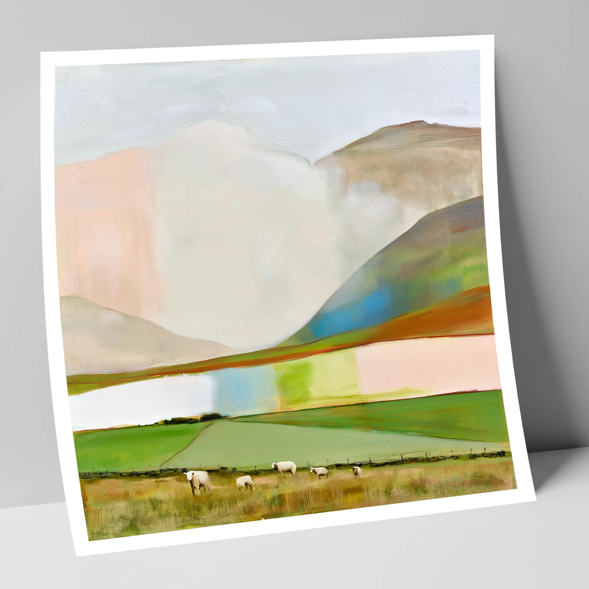 Pastel Storm Clouds Over Fells lake district sky art print