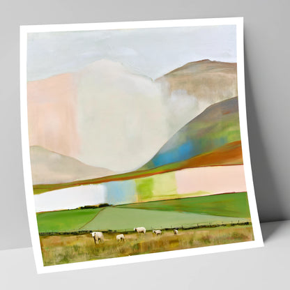 Pastel Storm Clouds Over Fells lake district sky art print