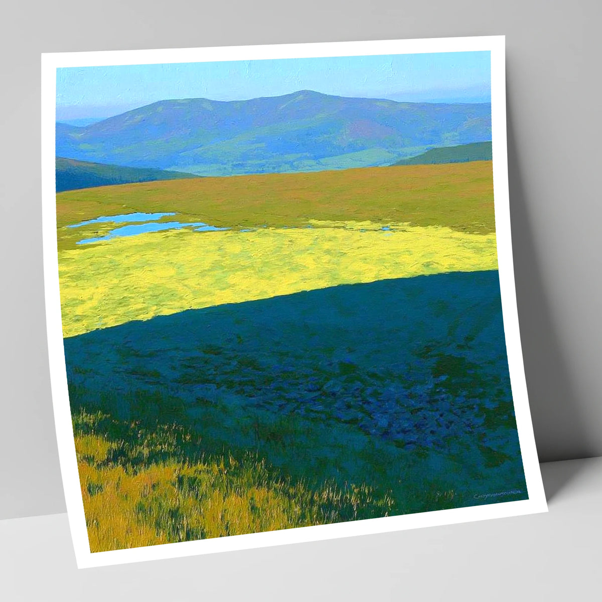 Sunlit Plateau on Mungrisdale Common lake district fell art print