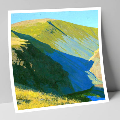 Sunlit Slopes of Stybarrow Dodd lake district fell art print