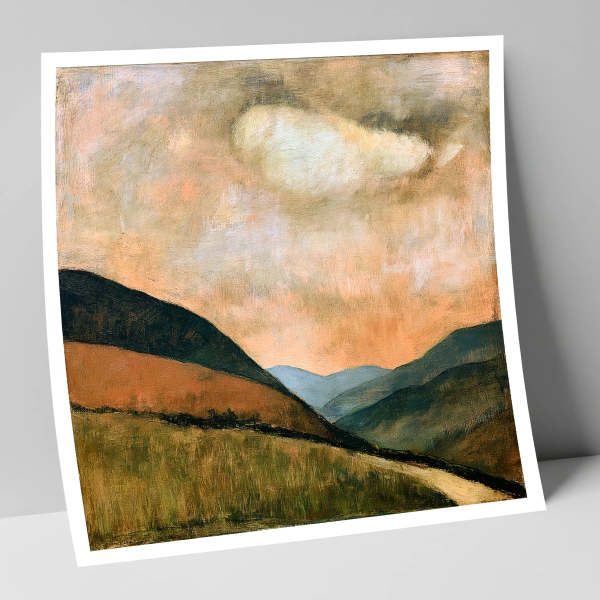 Rolling Fells Under Warm Cloud lake district fell art print