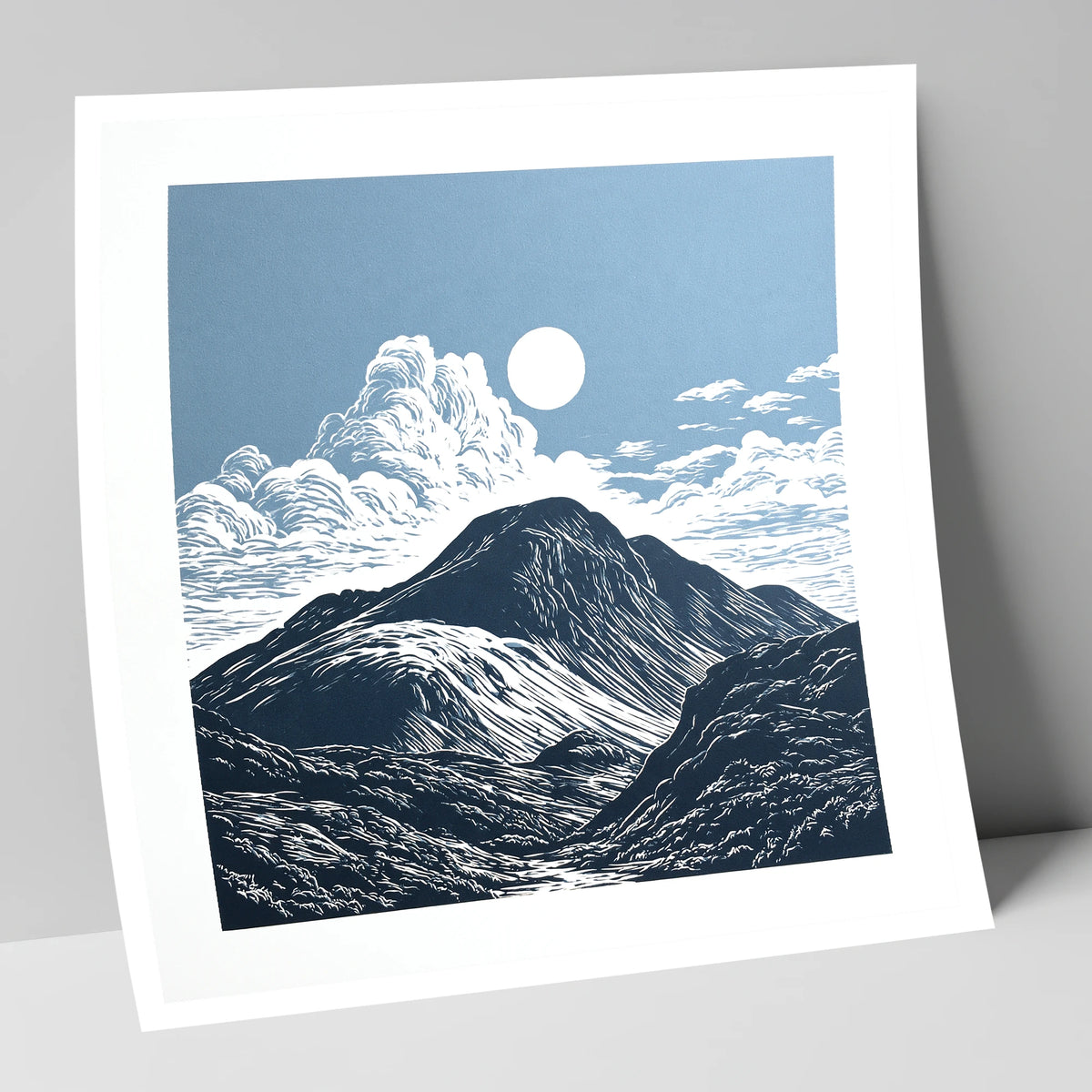 Great Gable Beneath Towering Clouds lake district fell art print