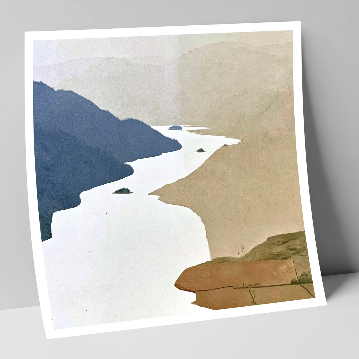 Winding Ullswater and Wooded Islands lake district lake art print
