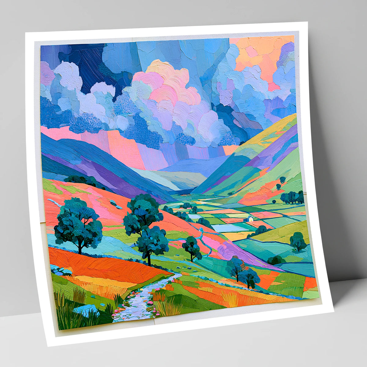 Vivid Storm Clouds Over Fells lake district sky art print
