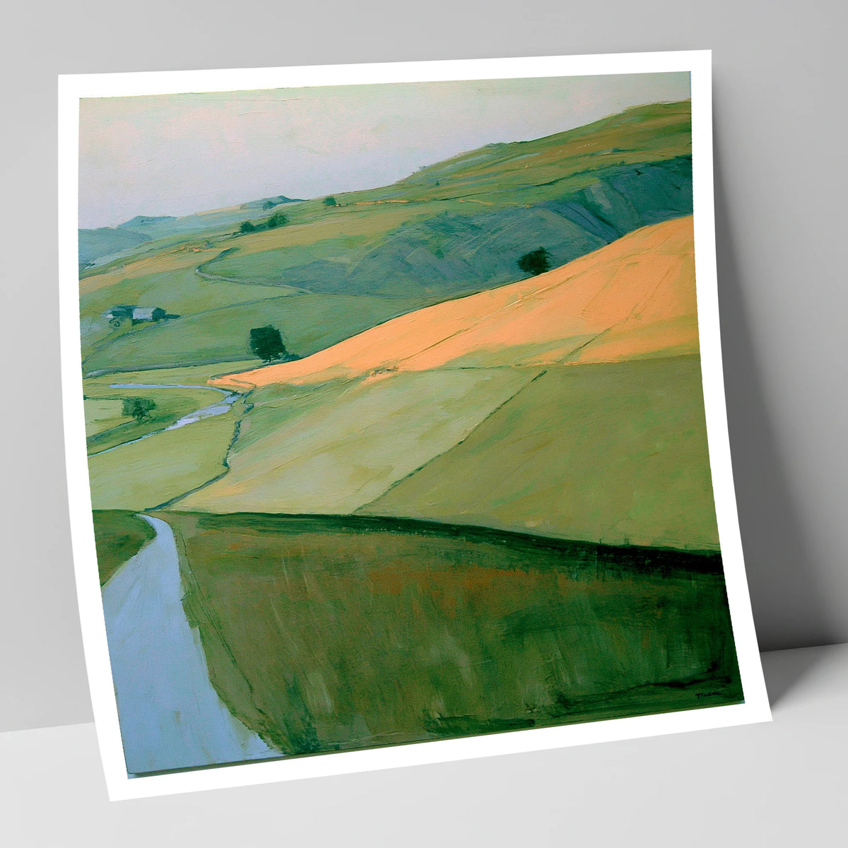Evening Sun Across Lakeland Fells lake district sky art print