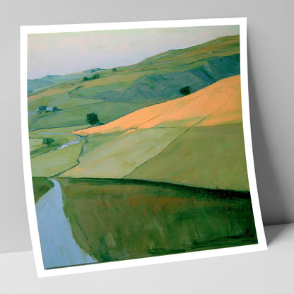 Evening Sun Across Lakeland Fells lake district sky art print