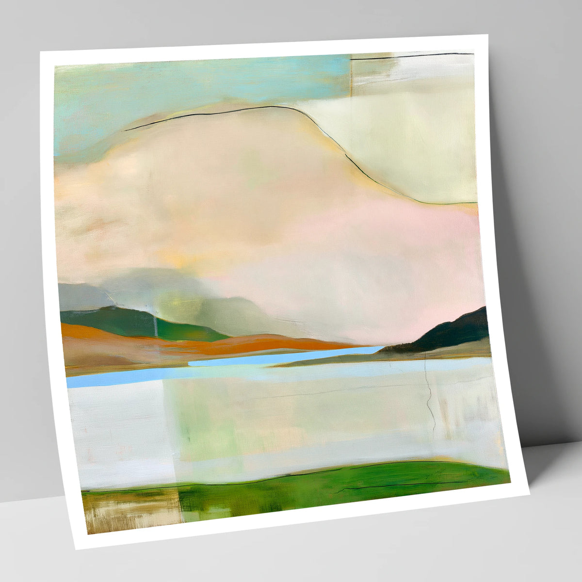 Contemporary Fells Under Storm Clouds lake district sky art print