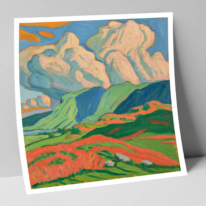 Vibrant Storm Clouds Over the Fells lake district sky art print