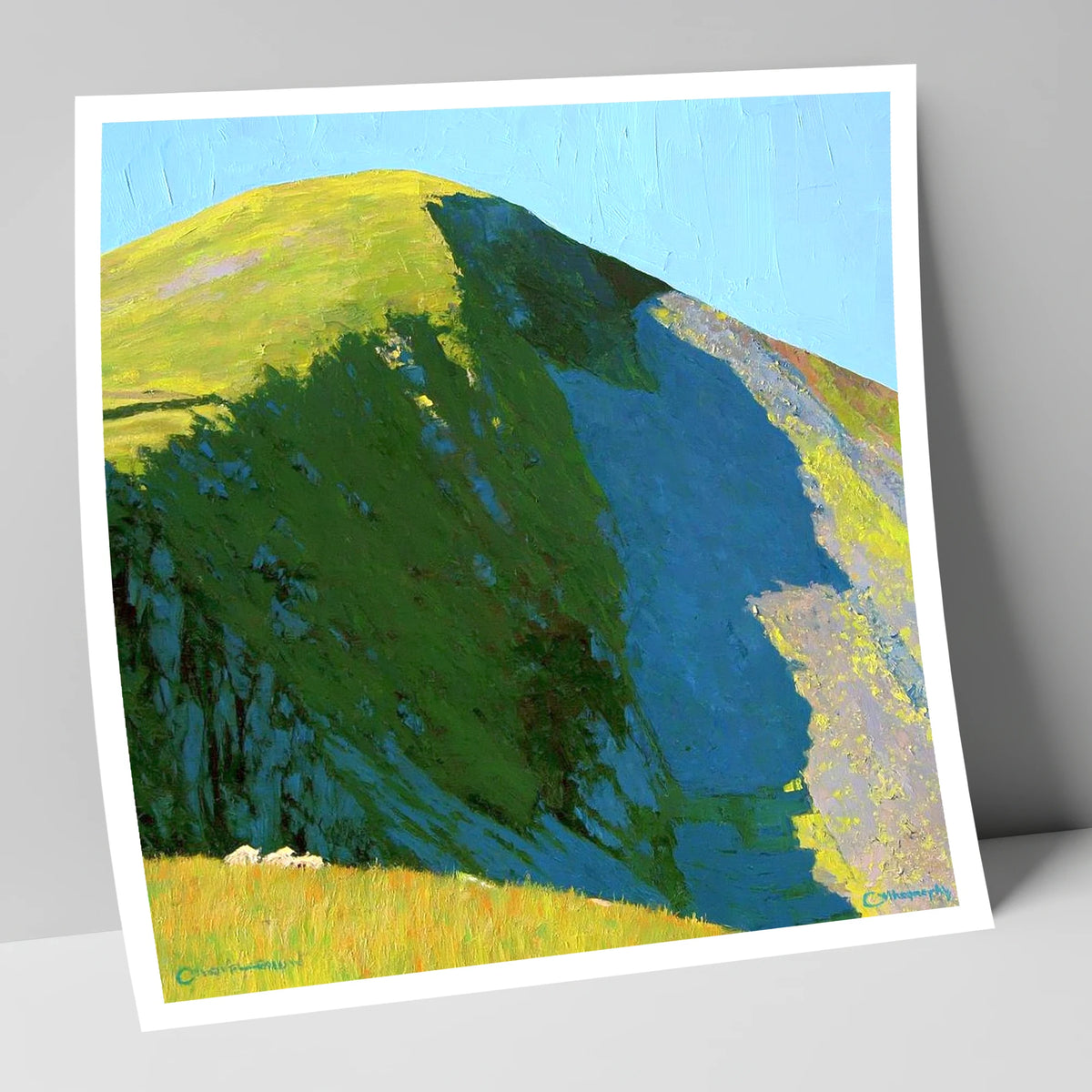 Vibrant Light on Sail Fell lake district fell art print