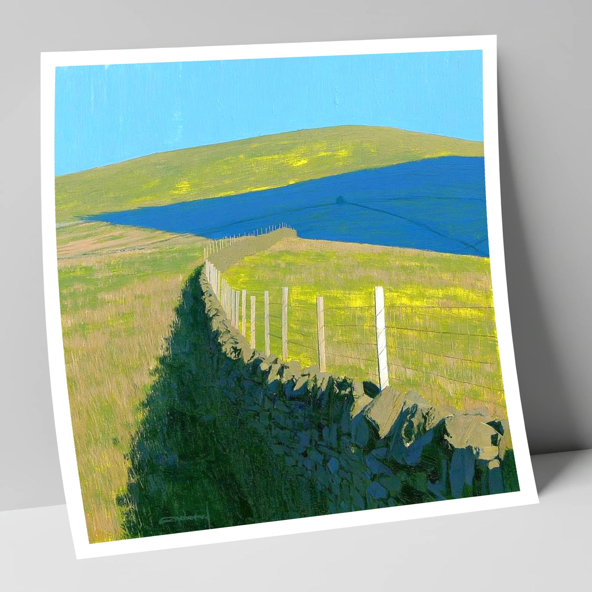 Vibrant Shadows on Loadpot Hill lake district fell art print