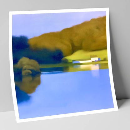 Mirrored Islet on Coniston Water lake district lake art print