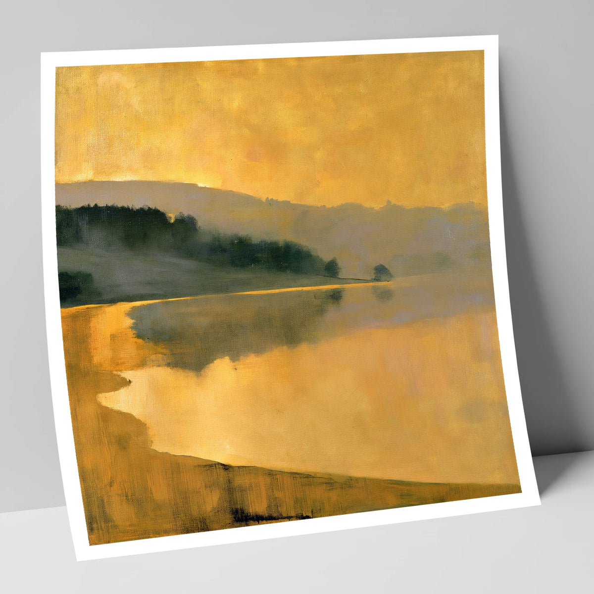 Ochre Dawn Over the Lake lake district lake art print
