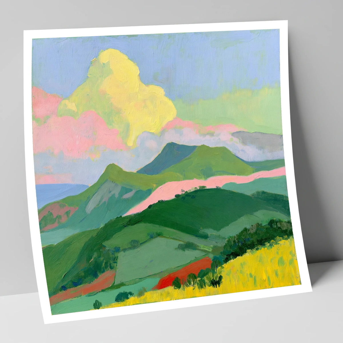 Vibrant Clouds Over Rolling Fells lake district fell art print