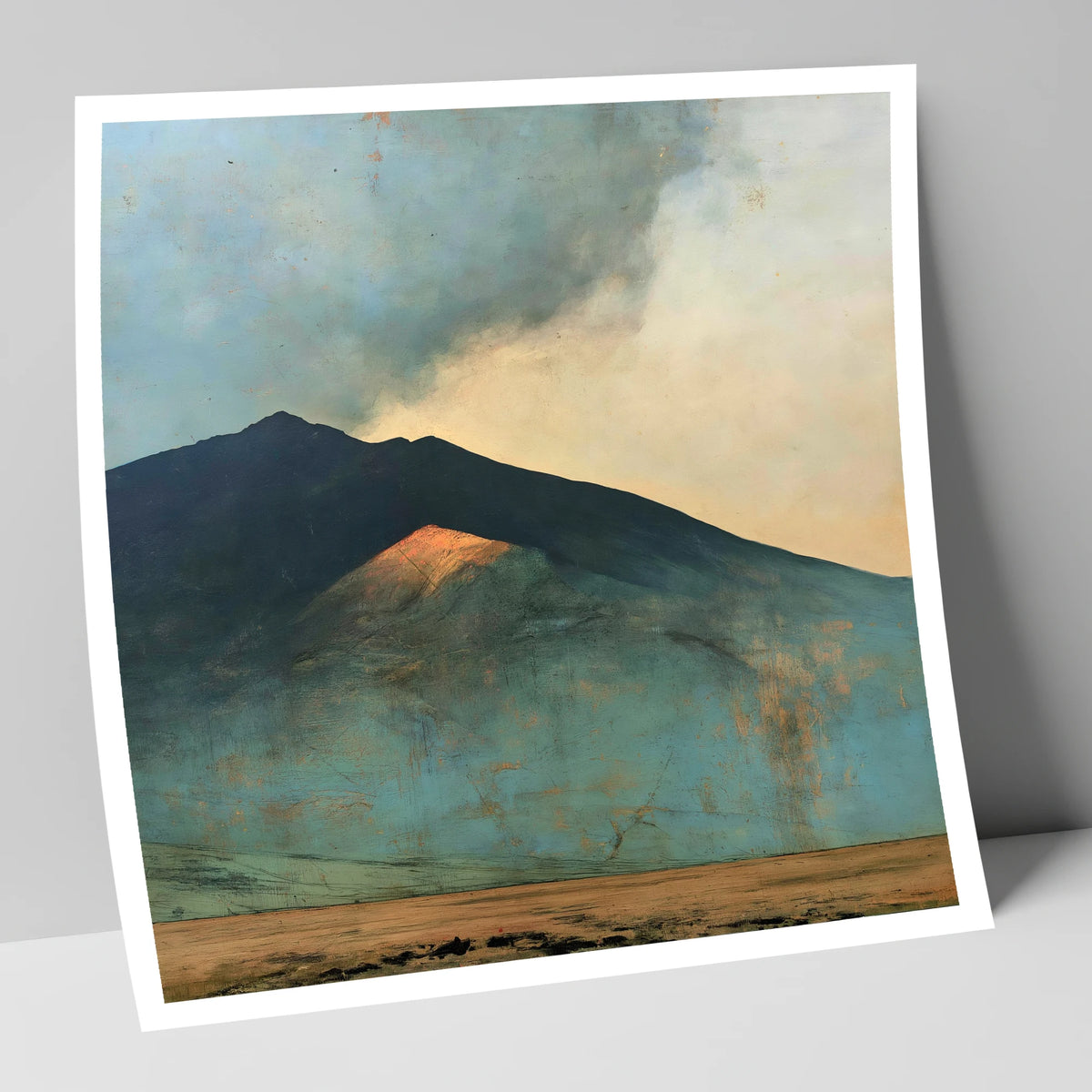 Sunlit Slope on Blencathra Ridge lake district fell art print