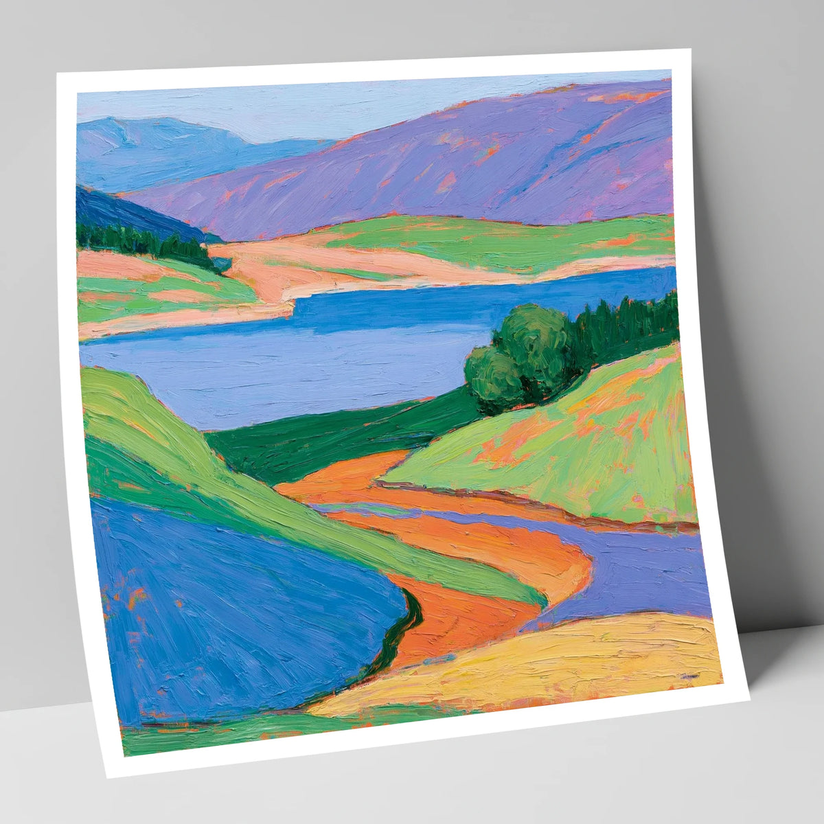 Cobalt Lake and Vibrant Fells lake district lake art print