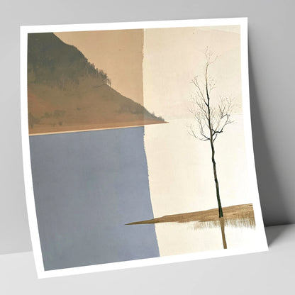 Minimalist Bassenthwaite Lake View lake district lake art print