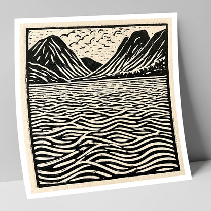 Bold Fells Over Dawn Waters lake district lake art print
