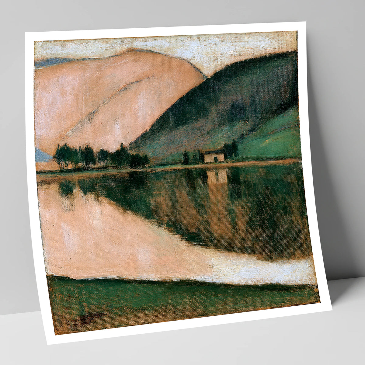 Calm Lake and Terracotta Fells lake district lake art print
