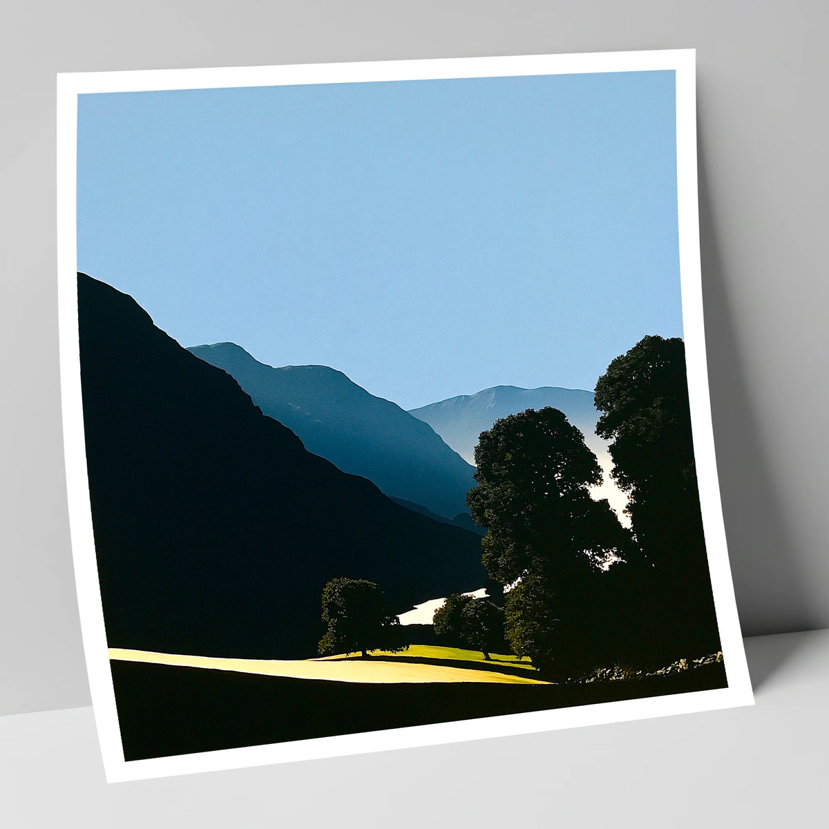 Valley Mist at First Light lake district sky art print