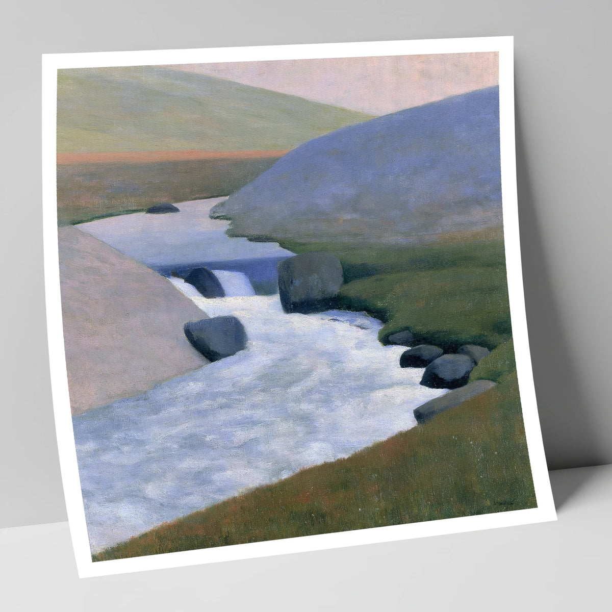 Rushing Beck in Pastel Fells lake district waterfall art print