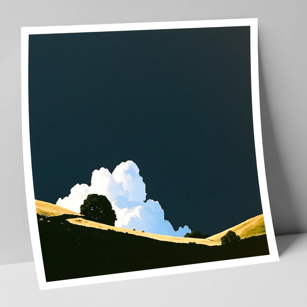 Rolling Fells Under Dark Sky lake district fell art print